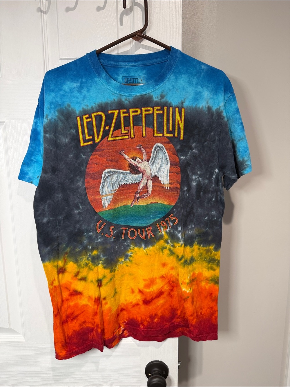 Led Zeppelin Graphic Tee - Blue Tie-Dye